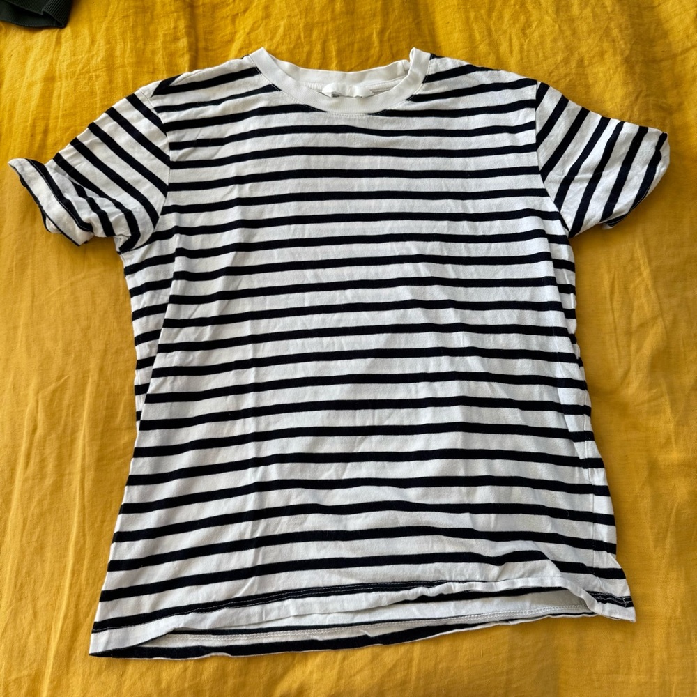 Striped Black and White striped shirt. Excellent condition